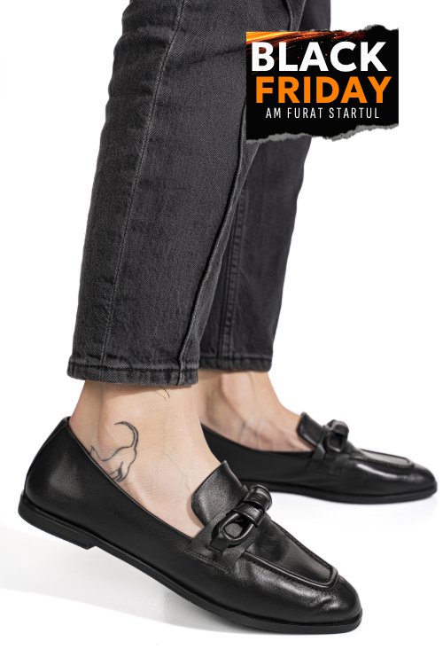 Mocasini negri piele naturala as773093