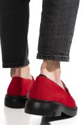 MOCASINI ROSII PIELE NATURALA INTOARSA 1S77243