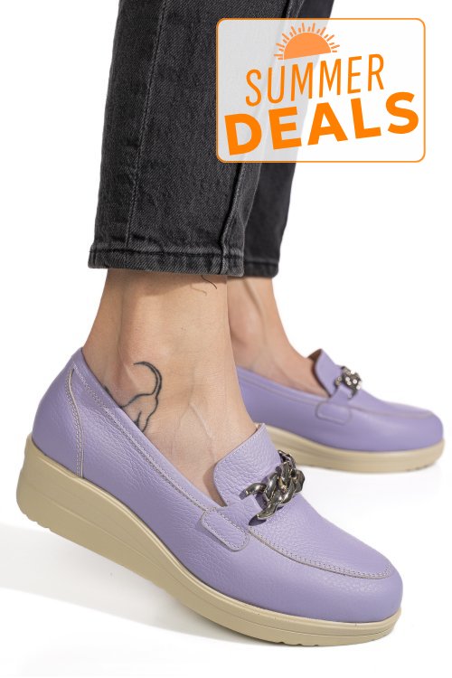 Pantofi mov piele naturala 1s77299b