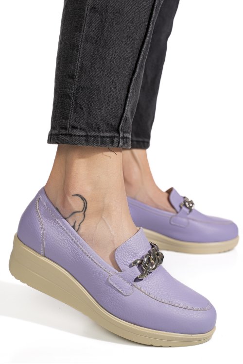 Pantofi mov piele naturala 1s77299b