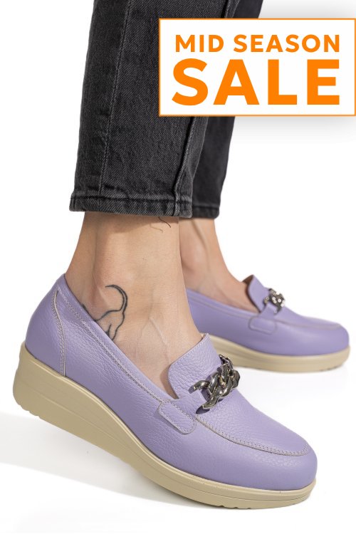 Pantofi mov piele naturala 1s77299b