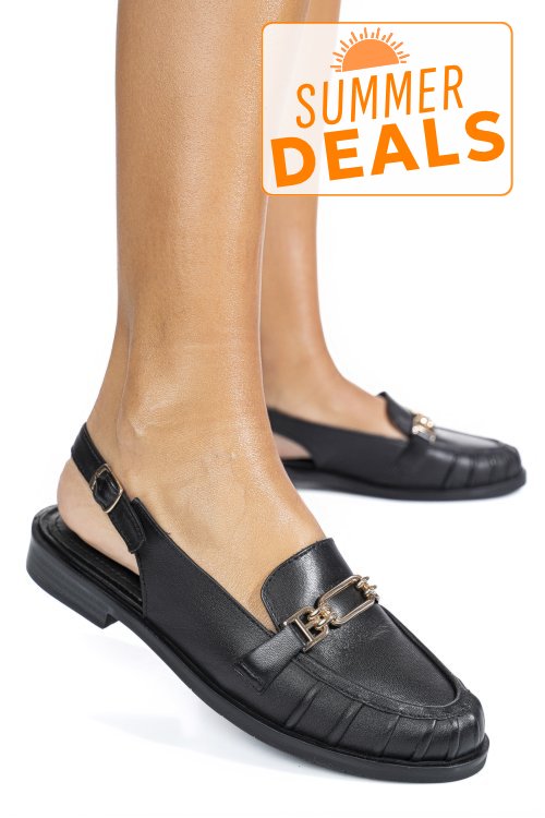 Pantofi negri piele naturala as773746