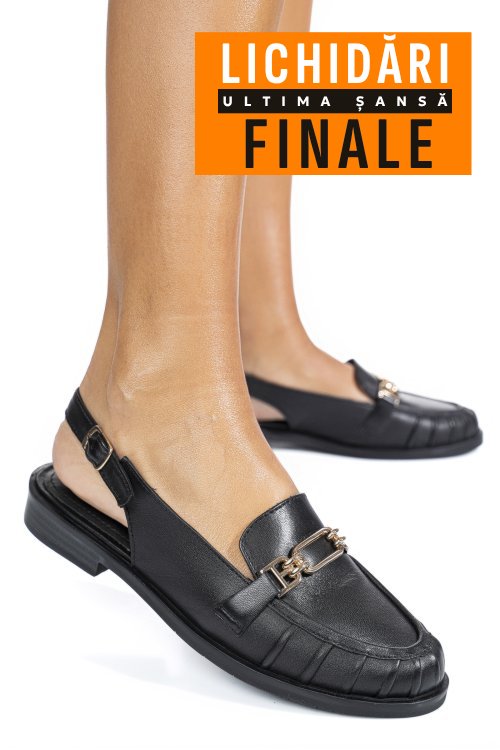 Pantofi negri piele naturala as773746