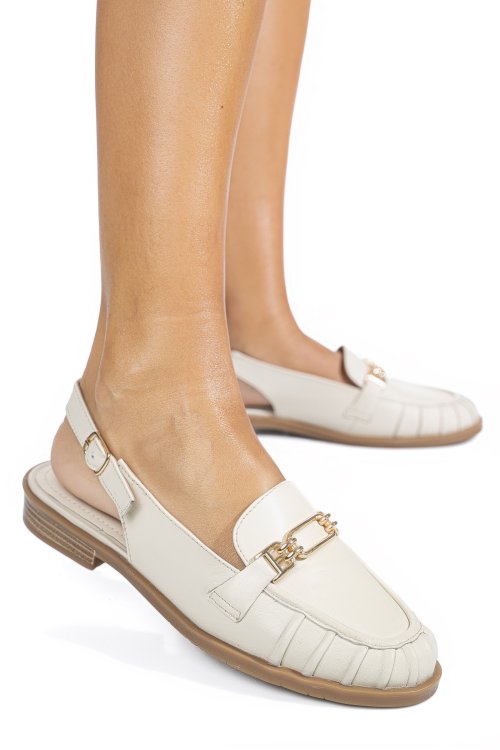 Pantofi bej piele naturala as773746