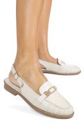 PANTOFI BEJ PIELE NATURALA AS773746