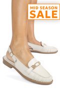 PANTOFI BEJ PIELE NATURALA AS773746