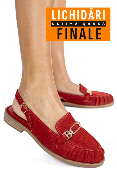 Pantofi rosii piele naturala intoarsa as773746
