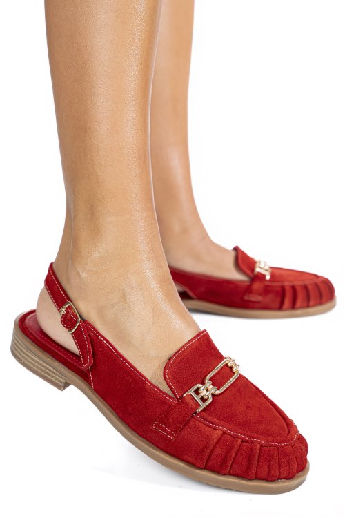 Pantofi rosii piele naturala intoarsa as773746