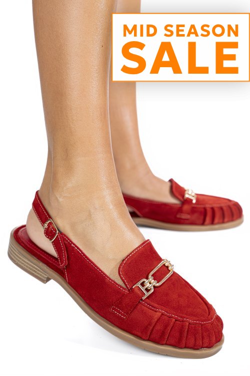 Pantofi rosii piele naturala intoarsa as773746