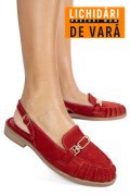 PANTOFI ROSII PIELE NATURALA INTOARSA AS773746