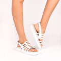 SANDALE ALBE PIELE NATURALA CS772