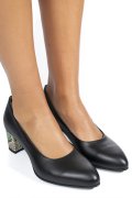 PANTOFI NEGRI TOC SNK PIELE NATURALA MOSA