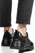 PANTOFI SPORT NEGRI PIELE NATURALA FPC002455