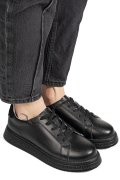 PANTOFI SPORT NEGRI PIELE NATURALA GPC033