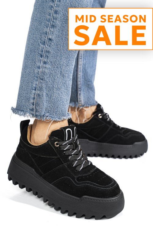 Pantofi sport negri piele naturala xs77xjz23h