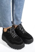 PANTOFI SPORT NEGRI PIELE NATURALA XS77XJZ23H