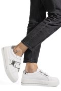 PANTOFI SPORT ALBI PIELE NATURALA TPC8078