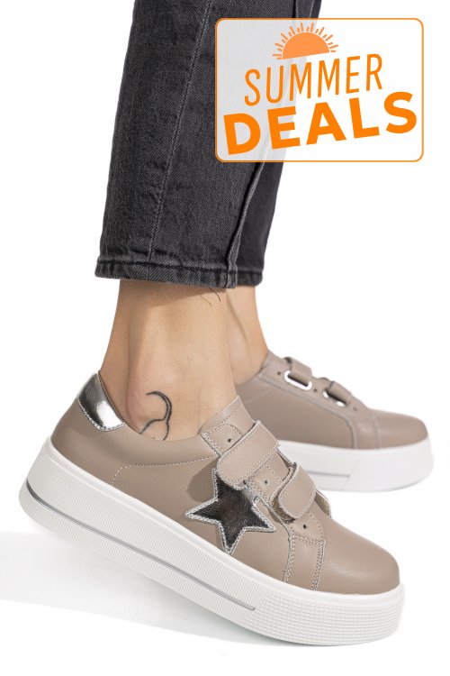 Pantofi sport roz piele naturala tpc8078