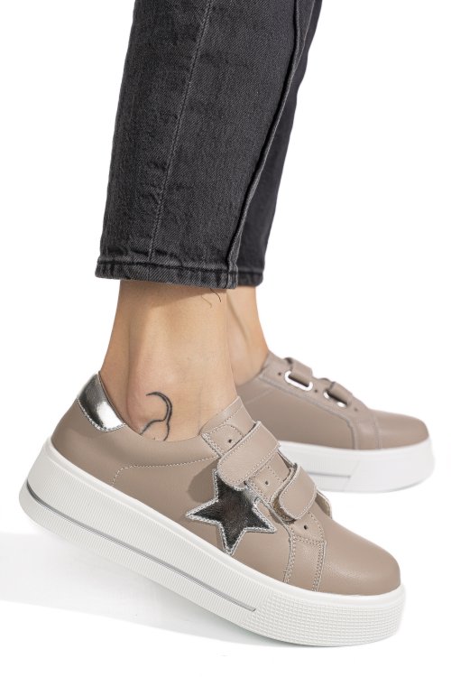 Pantofi sport roz piele naturala tpc8078