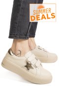 PANTOFI SPORT BEJ PIELE NATURALA TPC8078