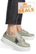 PANTOFI SPORT OLIVE PIELE NATURALA TPC8078