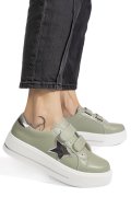 PANTOFI SPORT OLIVE PIELE NATURALA TPC8078