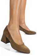 PANTOFI TAUPE PIELE NATURALA INTOARSA 5S77003