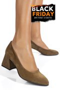 PANTOFI TAUPE PIELE NATURALA INTOARSA 5S77003