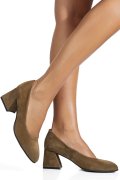 PANTOFI TAUPE PIELE NATURALA INTOARSA 5S77003