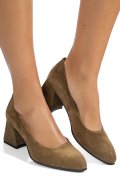 PANTOFI TAUPE PIELE NATURALA INTOARSA 5S77003
