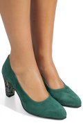 PANTOFI VERZI PIELE NATURALA INTOARSA 5S77650