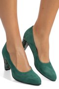 PANTOFI VERZI PIELE NATURALA INTOARSA 5S77650