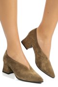 PANTOFI TAUPE PIELE NATURALA INTOARSA 1S77666