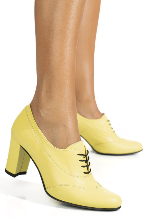 Pantofi galbeni piele naturala 1s77715