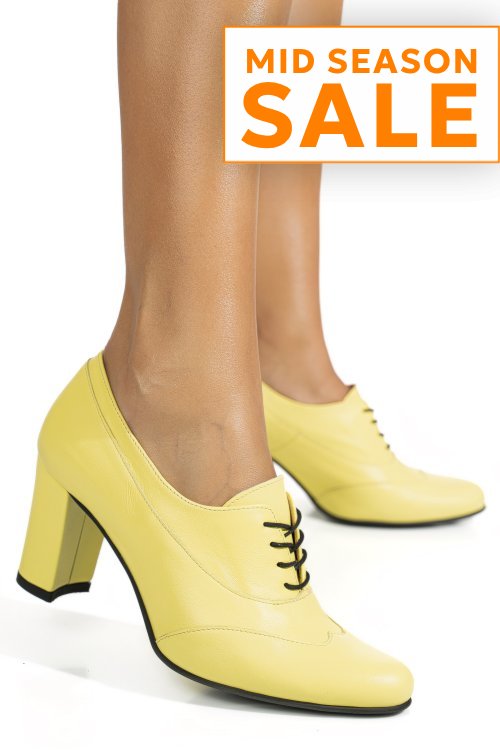 Pantofi galbeni piele naturala 1s77715
