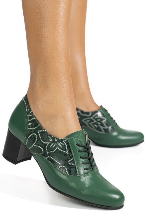 Pantofi verzi piele naturala 1s77515pa