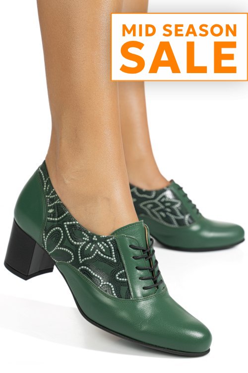 Pantofi verzi piele naturala 1s77515pa