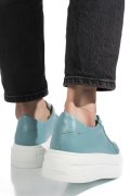 PANTOFI SPORT DAMA PIELE NATURALA TURCOAZ  TALPA ALBA 3S77001