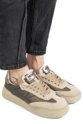 MONO WAY, PANTOFI SPORT BEIGE PIELE NATURALA INTOARSA JIHA-62W