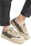 MONO WAY, PANTOFI SPORT BEIGE PIELE NATURALA INTOARSA JIHA-62W