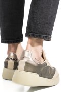 MONO WAY, PANTOFI SPORT BEIGE PIELE NATURALA INTOARSA JIHA-62W
