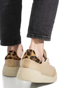 MONO WAY, PANTOFI SPORT BEIGE PIELE NATURALA INTOARSA JIHA-58W