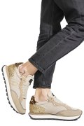 MONO WAY, PANTOFI SPORT BEIGE PIELE NATURALA INTOARSA CHEETAH-79W
