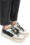 MONO WAY, PANTOFI SPORT WHITE BLACK PIELE NATURALA INTOARSA BAMGO-52W