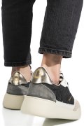 MONO WAY, PANTOFI SPORT WHITE BLACK PIELE NATURALA INTOARSA BAMGO-52W