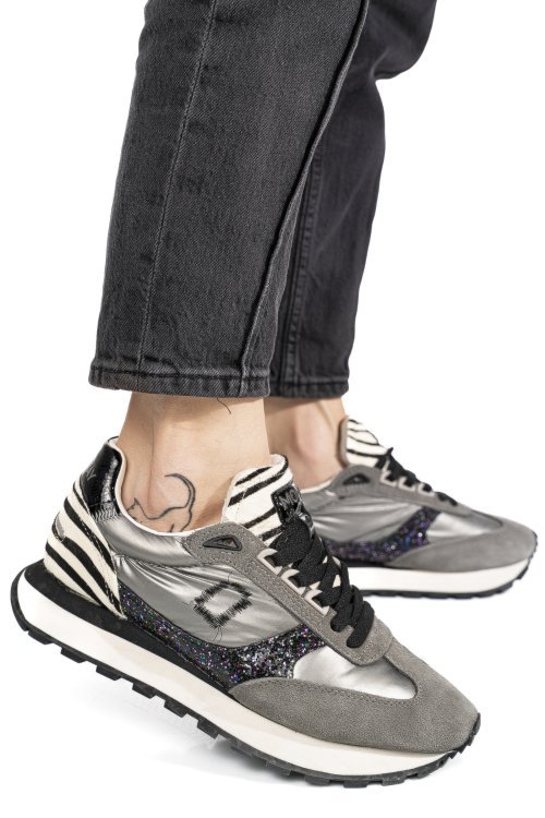 Mono way, pantofi sport grey piele naturala intoarsa rider-43w