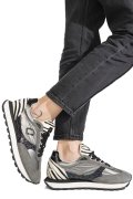 MONO WAY, PANTOFI SPORT GREY PIELE NATURALA INTOARSA RIDER-43W