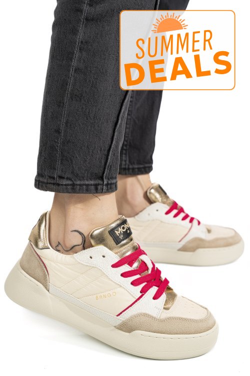 Mono way, pantofi sport beige piele naturala intoarsa bamgo-53w