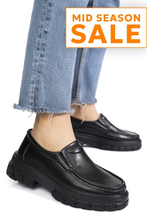 Mocasini black piele naturala 8sp814