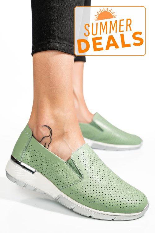Pantofi sport green piele naturala 6sp212